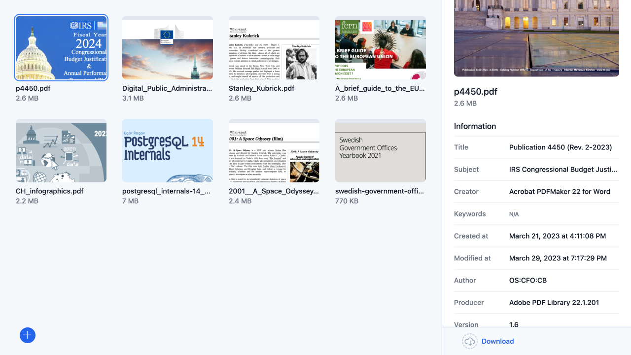 Multiple PDF Documents